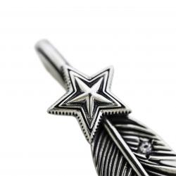 CS NAVAJO SHERIFF STAR ARROW FEATHER PENDANT WITH DIAMONDS – STARRY TAIPEI