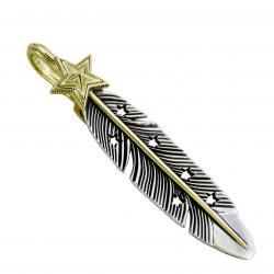 CS NAVAJO SHERIFF STAR ARROW FEATHER PENDANT 925/18K – STARRY TAIPEI