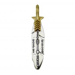 CS NAVAJO SHERIFF STAR ARROW FEATHER PENDANT 925/18K – STARRY TAIPEI