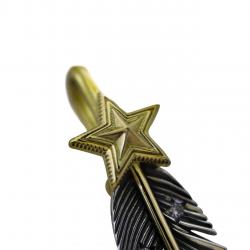 CS NAVAJO SHERIFF STAR ARROW FEATHER PENDANT 925/18K WITH DIAMONDS – STARRY TAIPEI