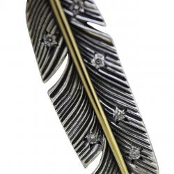CS NAVAJO SHERIFF STAR ARROW FEATHER PENDANT 925/18K WITH DIAMONDS – STARRY TAIPEI