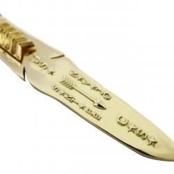 CS NAVAJO TRIPLE STARS ON THE FIRST ARROW FEATHER PENDANT 18K GOLD – VIP EXCLUSIVE