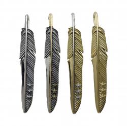 CS NAVAJO TRIPLE STARS ON THE FIRST ARROW FEATHER PENDANT 18K GOLD – VIP EXCLUSIVE