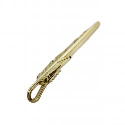 CS NAVAJO TRIPLE STARS ON THE FIRST ARROW FEATHER PENDANT 18K GOLD – VIP EXCLUSIVE