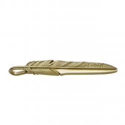 CS NAVAJO TRIPLE STARS ON THE FIRST ARROW FEATHER PENDANT 18K GOLD – VIP EXCLUSIVE