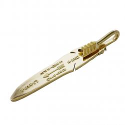 CS NAVAJO TRIPLE STARS ON THE FIRST ARROW FEATHER PENDANT 18K GOLD – VIP EXCLUSIVE