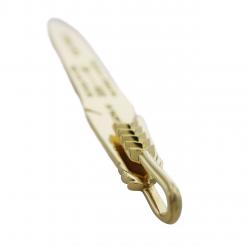 CS NAVAJO TRIPLE STARS ON THE FIRST ARROW FEATHER PENDANT 18K GOLD – VIP EXCLUSIVE
