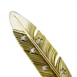 CS NAVAJO SHERIFF STAR ARROW FEATHER PENDANT 18K GOLD WITH DIAMONDS - STARRY TAIPEI