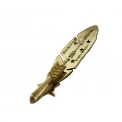 CS NAVAJO SHERIFF STAR ARROW FEATHER PENDANT 18K GOLD WITH DIAMONDS - STARRY TAIPEI