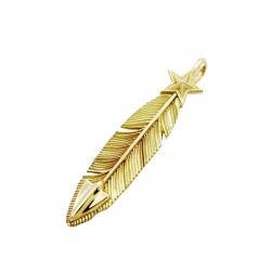 CS NAVAJO SHERIFF STAR ARROW FEATHER 18K GOLD - VIP EXCLUSIVE