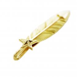 CS NAVAJO SHERIFF STAR ARROW FEATHER 18K GOLD - VIP EXCLUSIVE