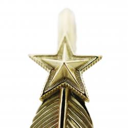 CS NAVAJO SHERIFF STAR ARROW FEATHER 18K GOLD - VIP EXCLUSIVE
