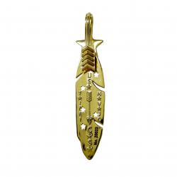 CS NAVAJO SHERIFF STAR ARROW FEATHER PENDANT 18K GOLD – STARRY TAIPEI