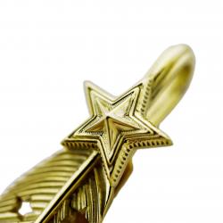 CS NAVAJO SHERIFF STAR ARROW FEATHER PENDANT 18K GOLD – STARRY TAIPEI