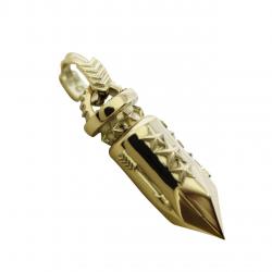 BIG AROMATIC BULLET ARROW TAIL BAIL PENDANT 18K GOLD - VIP EXCLUSIVE