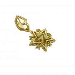 TINY SPIKE STARRY W / ARROW HEAD BAIL PENDANT 18K GOLD - VIP EXCLUSIVE