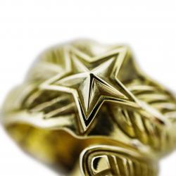 LARGE CS NAVAJO SHERIFF STAR ARROW FEATHER RING 18K GOLD - VIP EXCLUSIVE