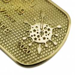 CS BEAT THE VIRUS DOG TAG 18K GOLD - VIP EXCLUSIVE