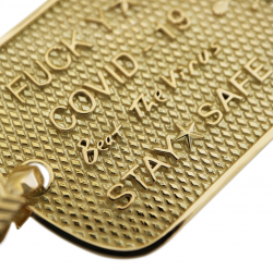 CS BEAT THE VIRUS DOG TAG 18K GOLD - VIP EXCLUSIVE