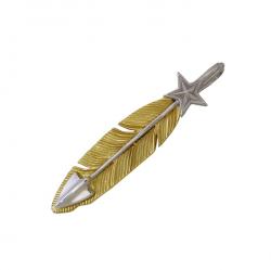 CS NAVAJO SHERIFF STAR ARROW FEATHER 18K/PLATINUM - VIP EXCLUSIVE