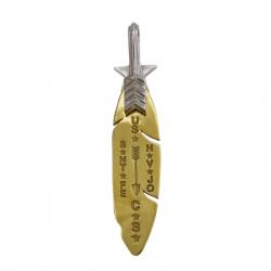 CS NAVAJO SHERIFF STAR ARROW FEATHER 18K/PLATINUM - VIP EXCLUSIVE