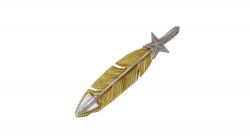 CS NAVAJO SHERIFF STAR ARROW FEATHER 18K/PLATINUM - VIP EXCLUSIVE