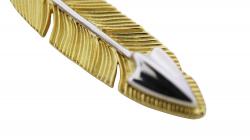 CS NAVAJO SHERIFF STAR ARROW FEATHER 18K/PLATINUM - VIP EXCLUSIVE