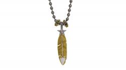 CS NAVAJO SHERIFF STAR ARROW FEATHER 18K/PLATINUM - VIP EXCLUSIVE