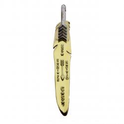 CS NAVAJO TRIPLE STARS ON THE FIRST ARROW FEATHER PENDANT 18K/PLATINUM