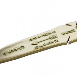 CS NAVAJO TRIPLE STARS ON THE FIRST ARROW FEATHER PENDANT 18K/PLATINUM
