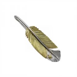 CS NAVAJO TINY STAR ARROW FEATHER RIGHT TWISTED 18K/PLATINUM - VIP EXCLUSIVE