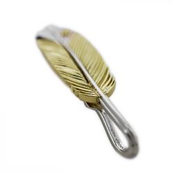 CS NAVAJO TINY STAR ARROW FEATHER RIGHT TWISTED 18K/PLATINUM - VIP EXCLUSIVE