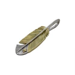 CS NAVAJO TINY STAR ARROW FEATHER LEFT TWISTED 18K/PLATINUM - VIP EXCLUSIVE