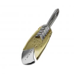 CS NAVAJO TINY STAR ARROW FEATHER LEFT TWISTED 18K/PLATINUM - VIP EXCLUSIVE