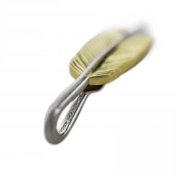 CS NAVAJO TINY STAR ARROW FEATHER LEFT TWISTED 18K/PLATINUM - VIP EXCLUSIVE