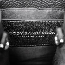CS LEATHER PRINTED LOGO DRINK BAG - BLACK