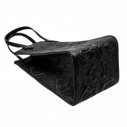 CS LEATHER PRINTED LOGO DRINK BAG - BLACK