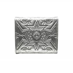 CS LEATHER PRINTED LOGO DRINK BAG - SLIVER