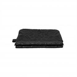 CS LEATHER PRINTED LOGO COIN PURSE- BLACK