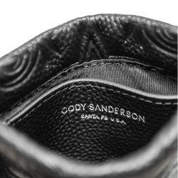 CS LEATHER PRINTED LOGO COIN PURSE- BLACK