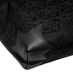 CS ARROW RISING STAR ZIPPER DOUBLE SIDED WEARABLE DENIM LEATHER TOTE BIG