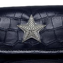 DEPP STAR ZIPPER LEATHER COURIER BAG