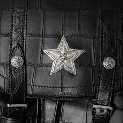 STAR IN STAR CROCODILE LEATHER BACKPACK