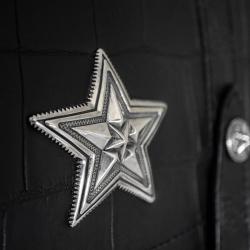 STAR IN STAR CROCODILE LEATHER BACKPACK