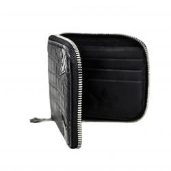 CS ARROW RISING STAR ZIPPER CROCODILE LEATHER  BI-FOLD WALLET