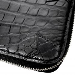 CS ARROW RISING STAR ZIPPER CROCODILE LEATHER  BI-FOLD WALLET