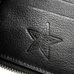 CS ARROW RISING STAR ZIPPER CROCODILE LEATHER  BI-FOLD WALLET