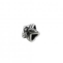 TINY DOUBLE FACE STAR IN STAR STUD PENDANT