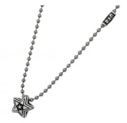 TINY DOUBLE FACE STAR IN STAR STUD PENDANT