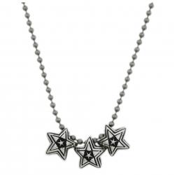 TINY DOUBLE FACE STAR IN STAR STUD PENDANT